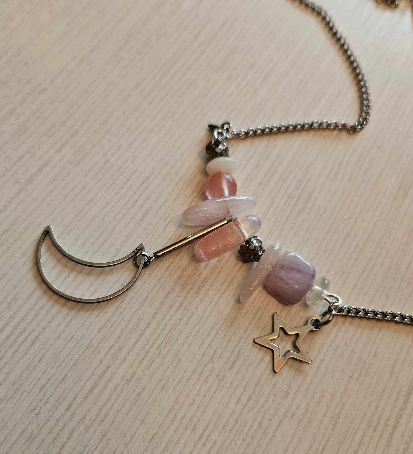 Collier Stellar Rose et lilas