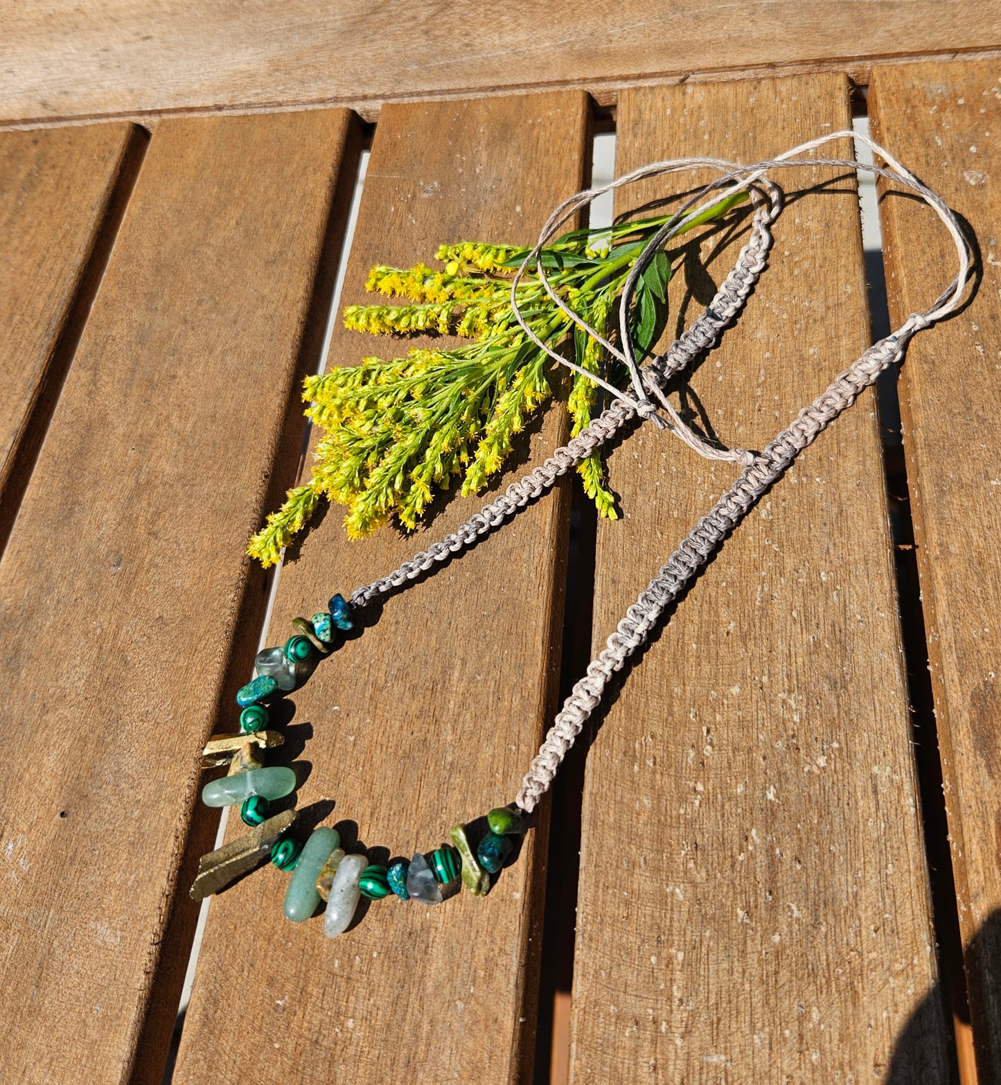 Collier Gitan vert et or