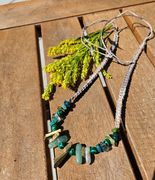 Collier Gitan vert et or