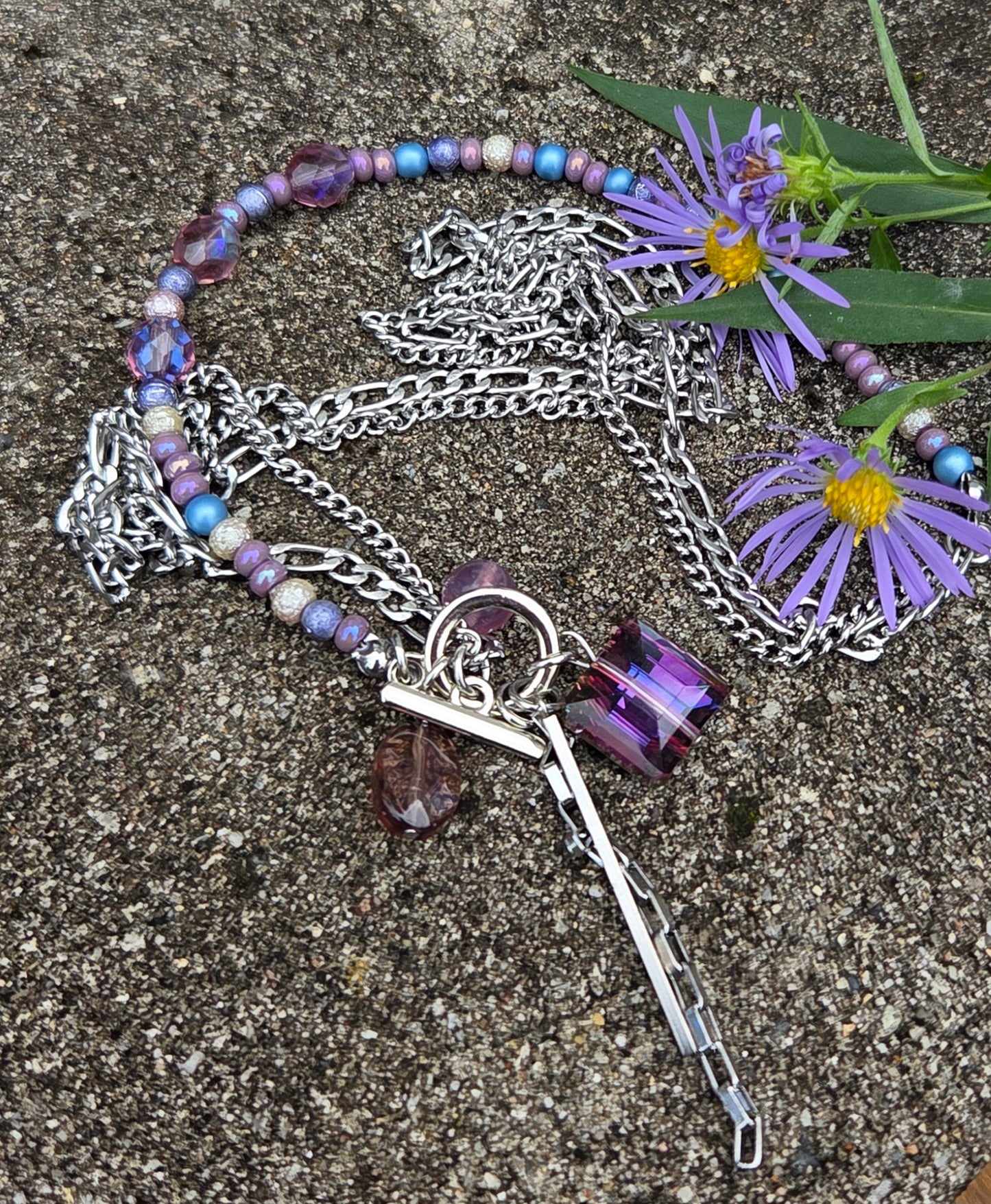 Collier Asymétrik lilas