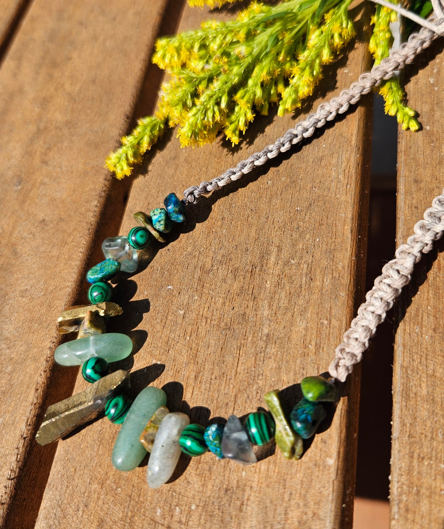 Collier Gitan vert et or
