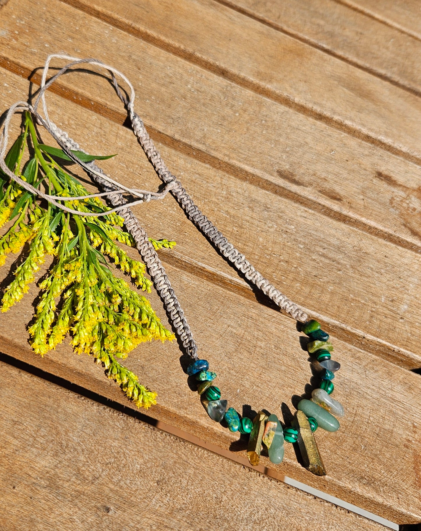 Collier Gitan vert et or