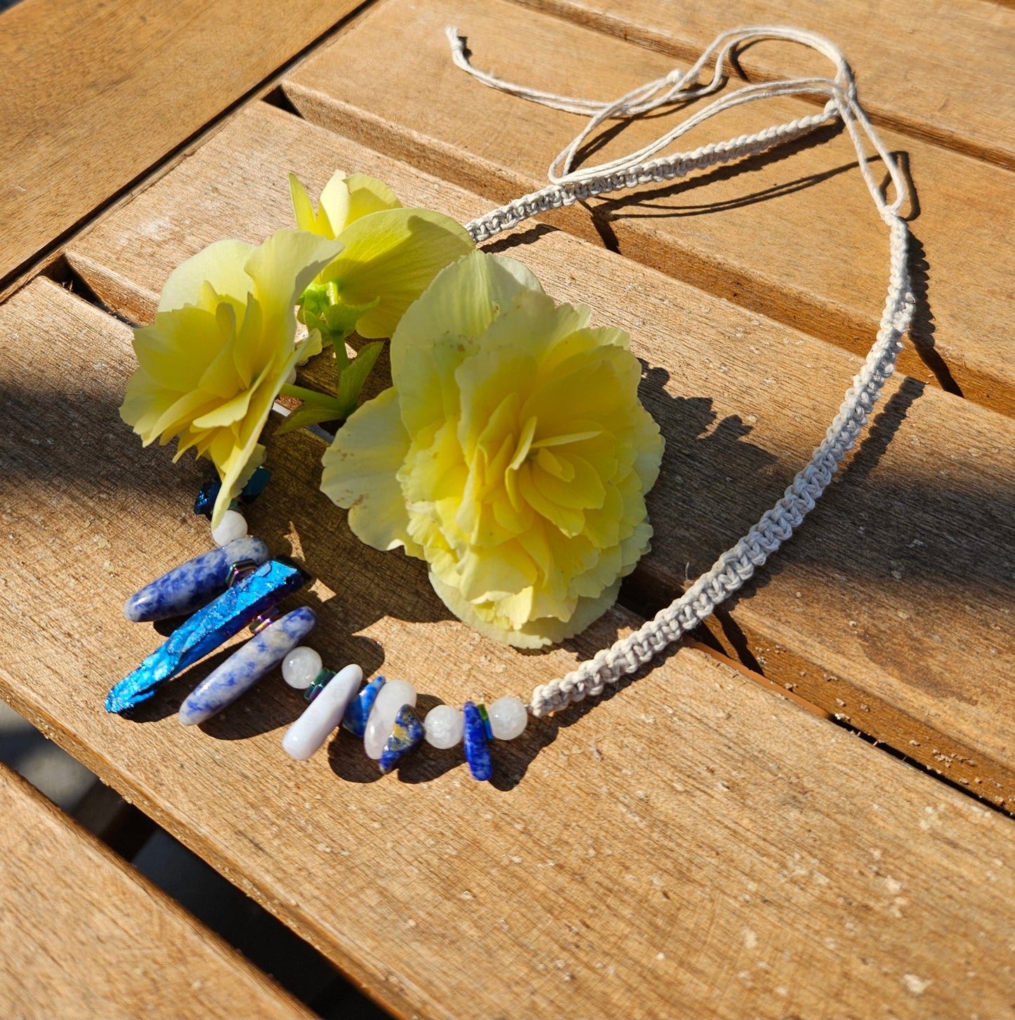 Collier Gitan bleu et blanc