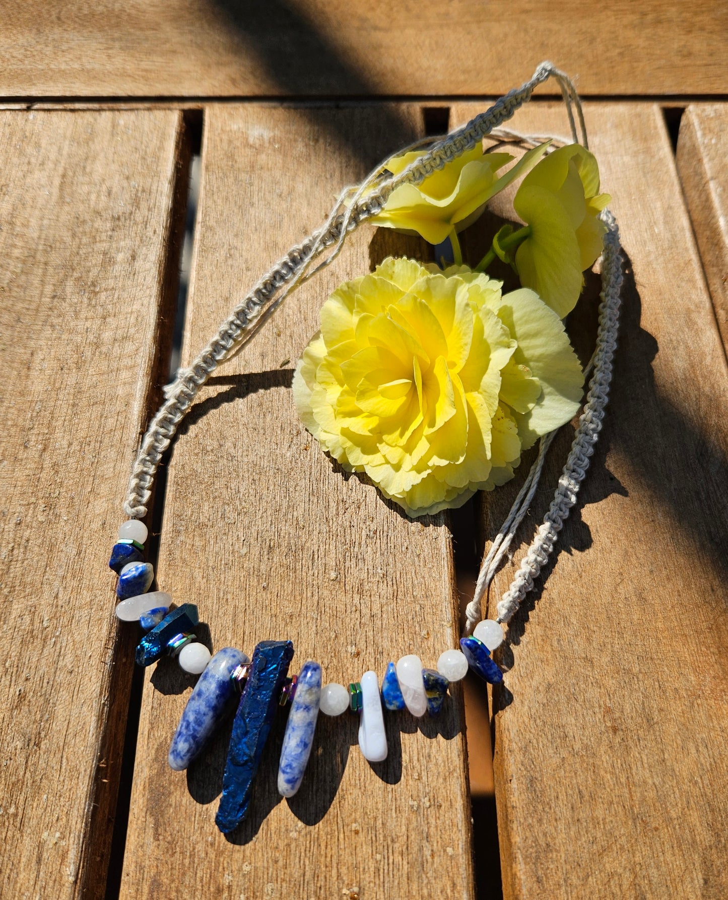 Collier Gitan bleu et blanc