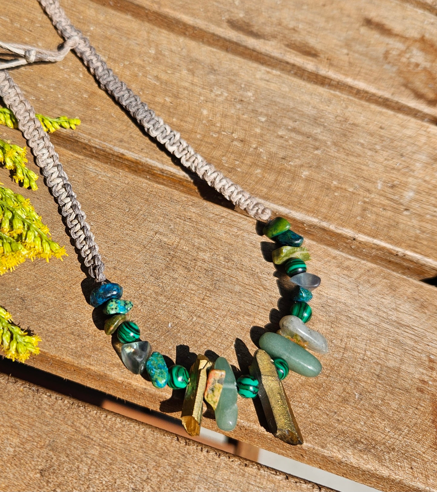Collier Gitan vert et or