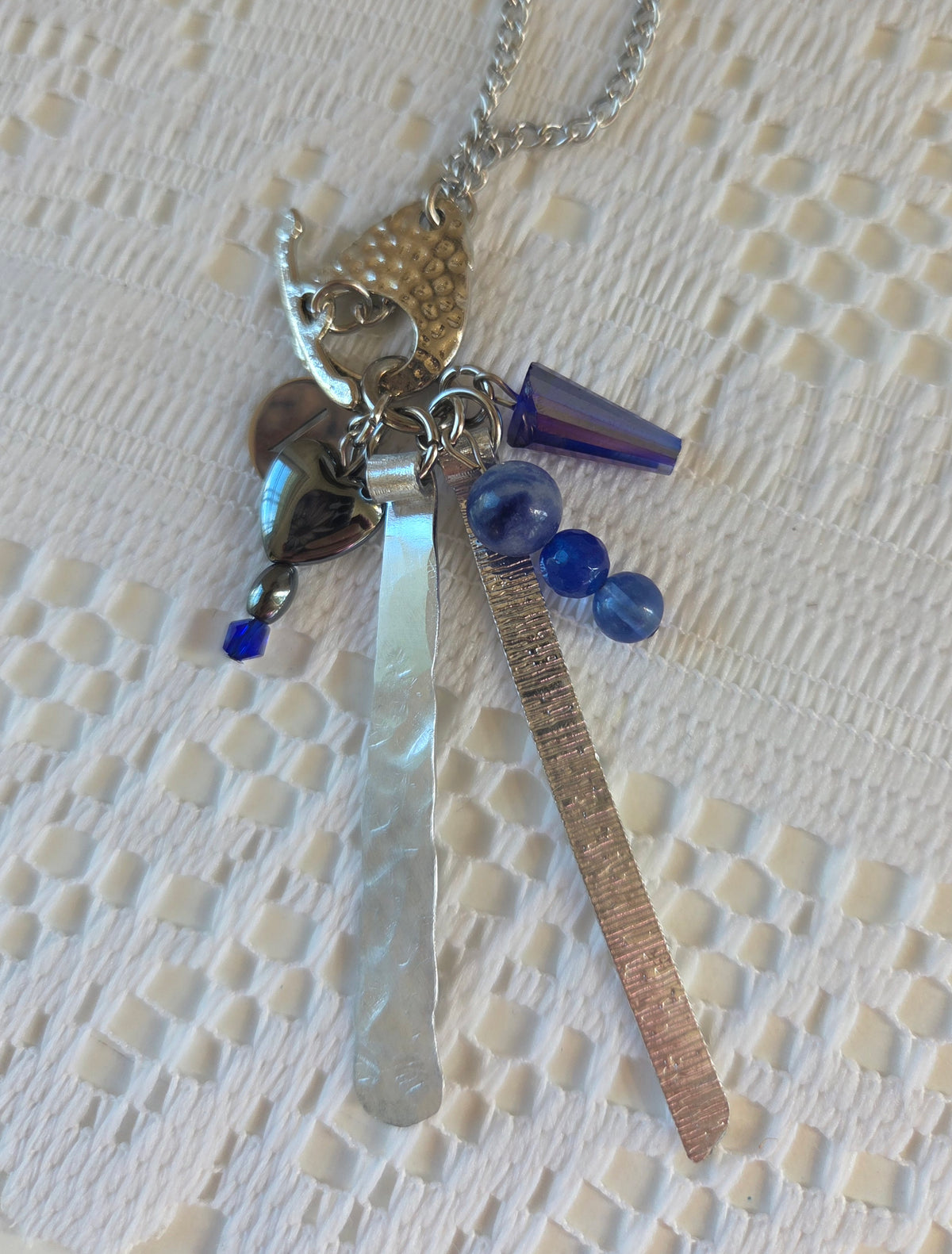 Collier Geo bleu