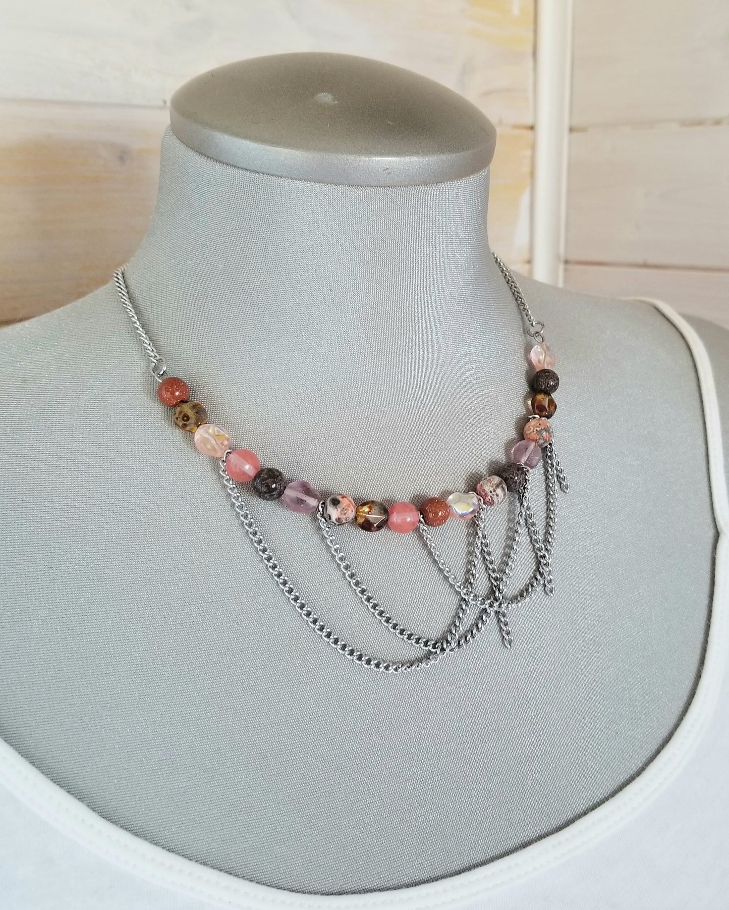Collier Aurora rose