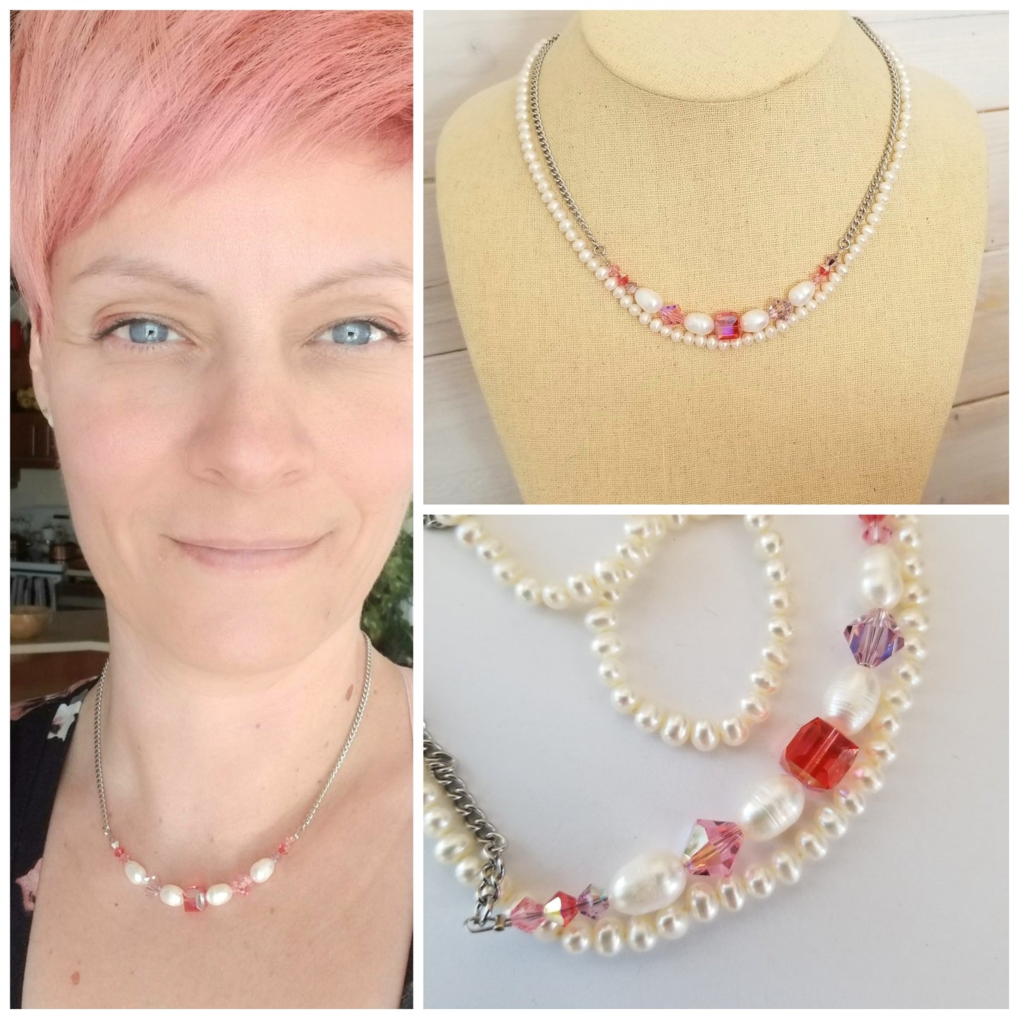 Collier Nymphe personnalisé (4 perles)