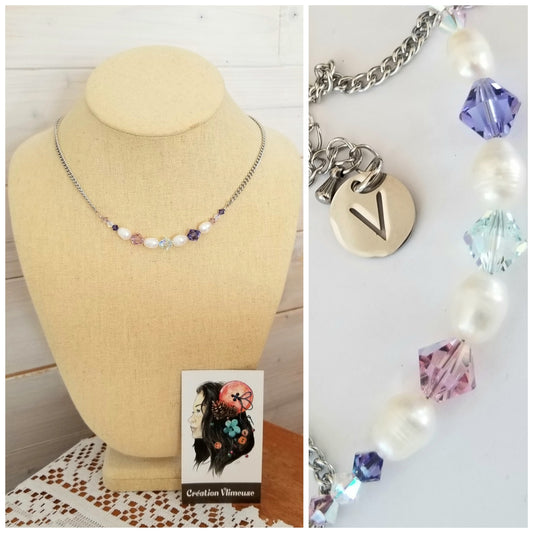 Collier Nymphe personnalisé (4 perles)