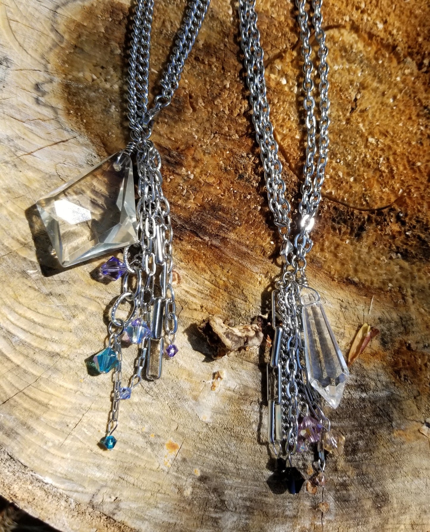 Collier ChicRecyc Cristal allongé