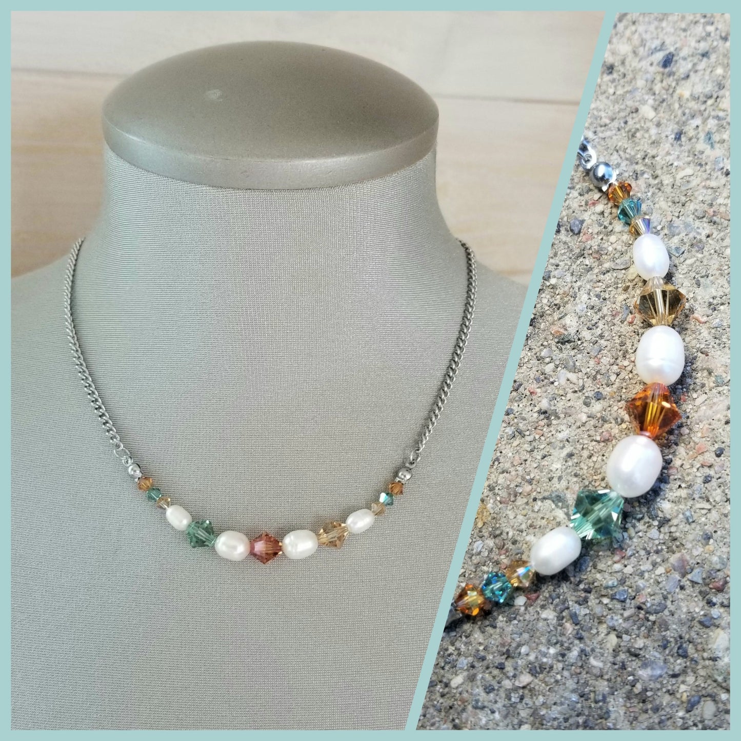Collier Nymphe personnalisé (4 perles)
