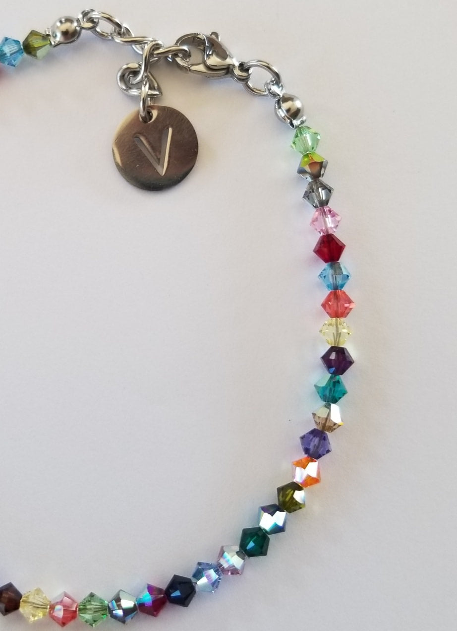 Chaîne de cheville 100% cristaux Swarovski