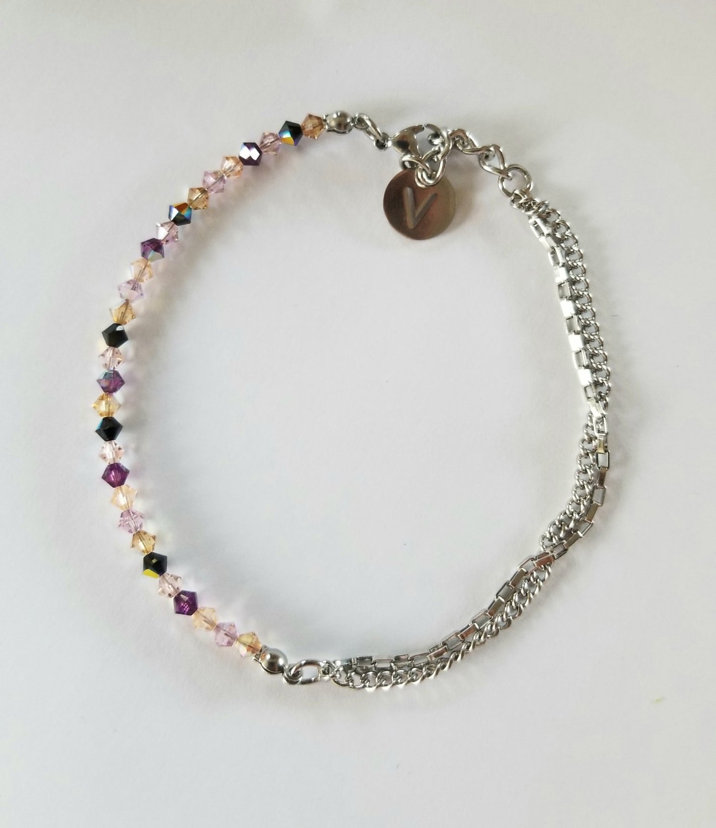 Chaîne de cheville 50% cristaux Swarovski