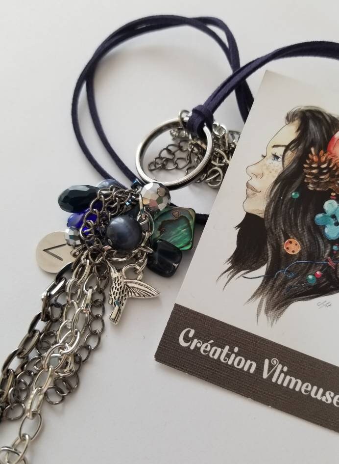 Collier Opulence 2 en 1 marine