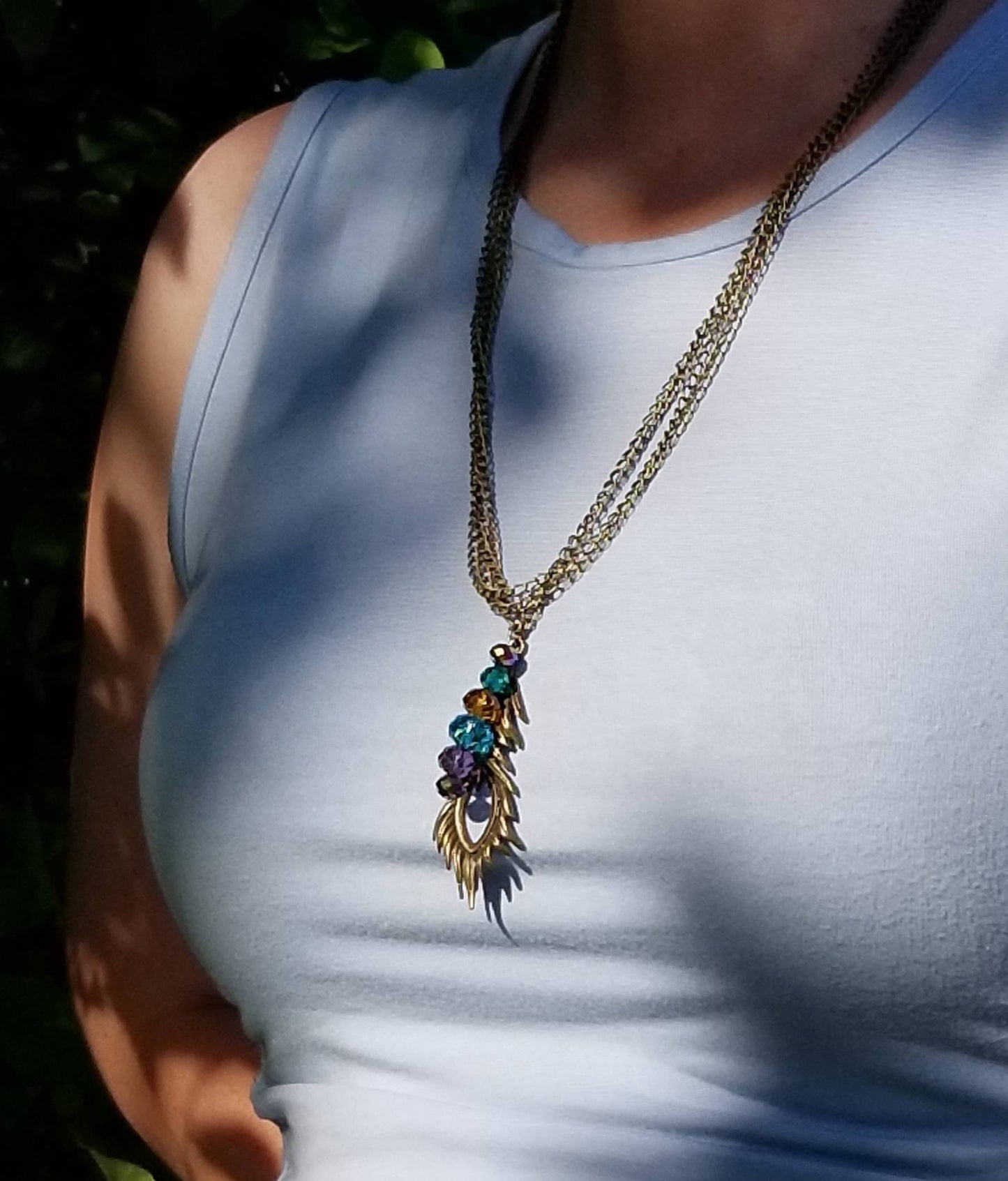 Collier Plume de Paon
