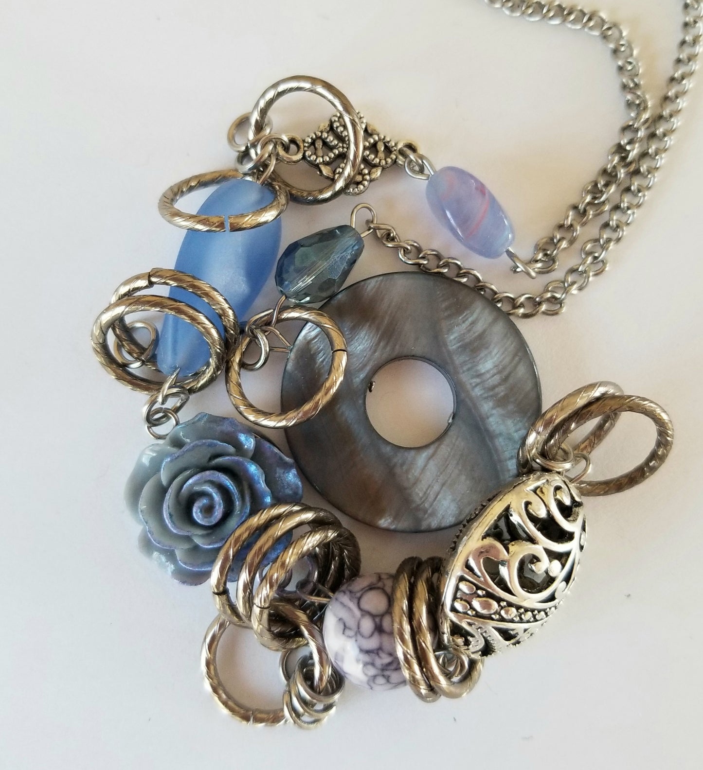 Collier Médina gris bleu