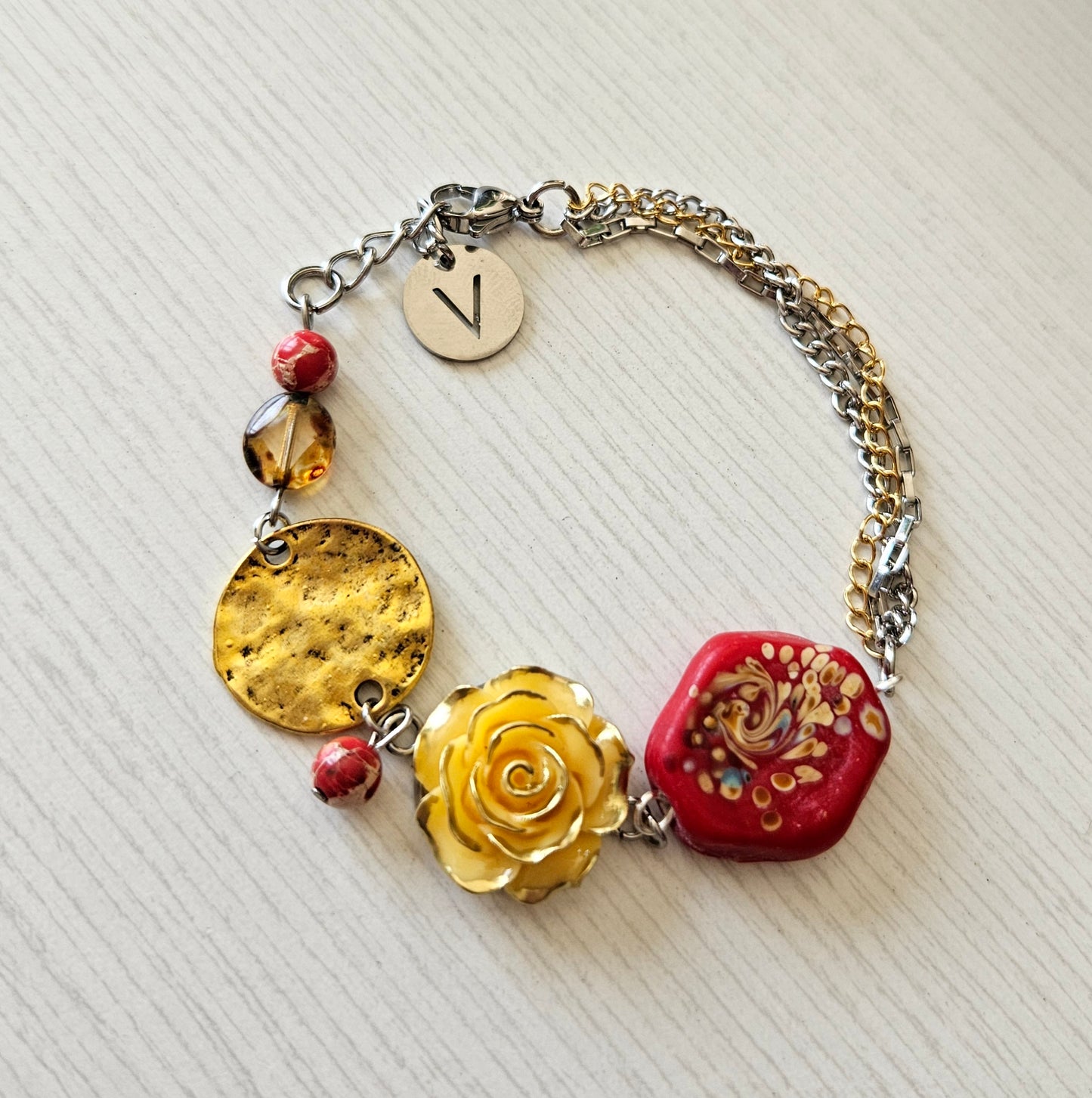 Bracelet Printemps jaune