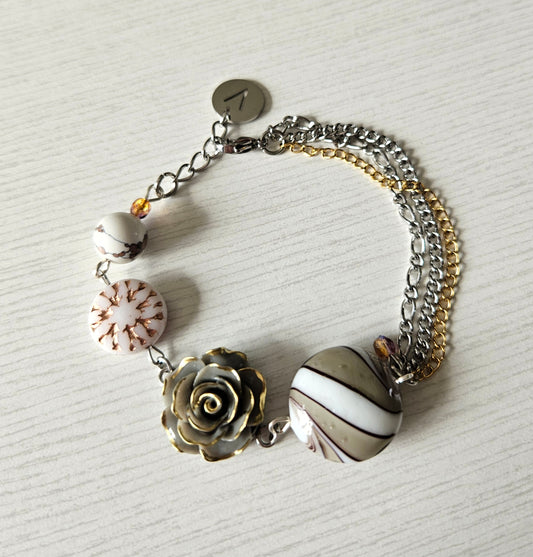 Bracelet Printemps gris