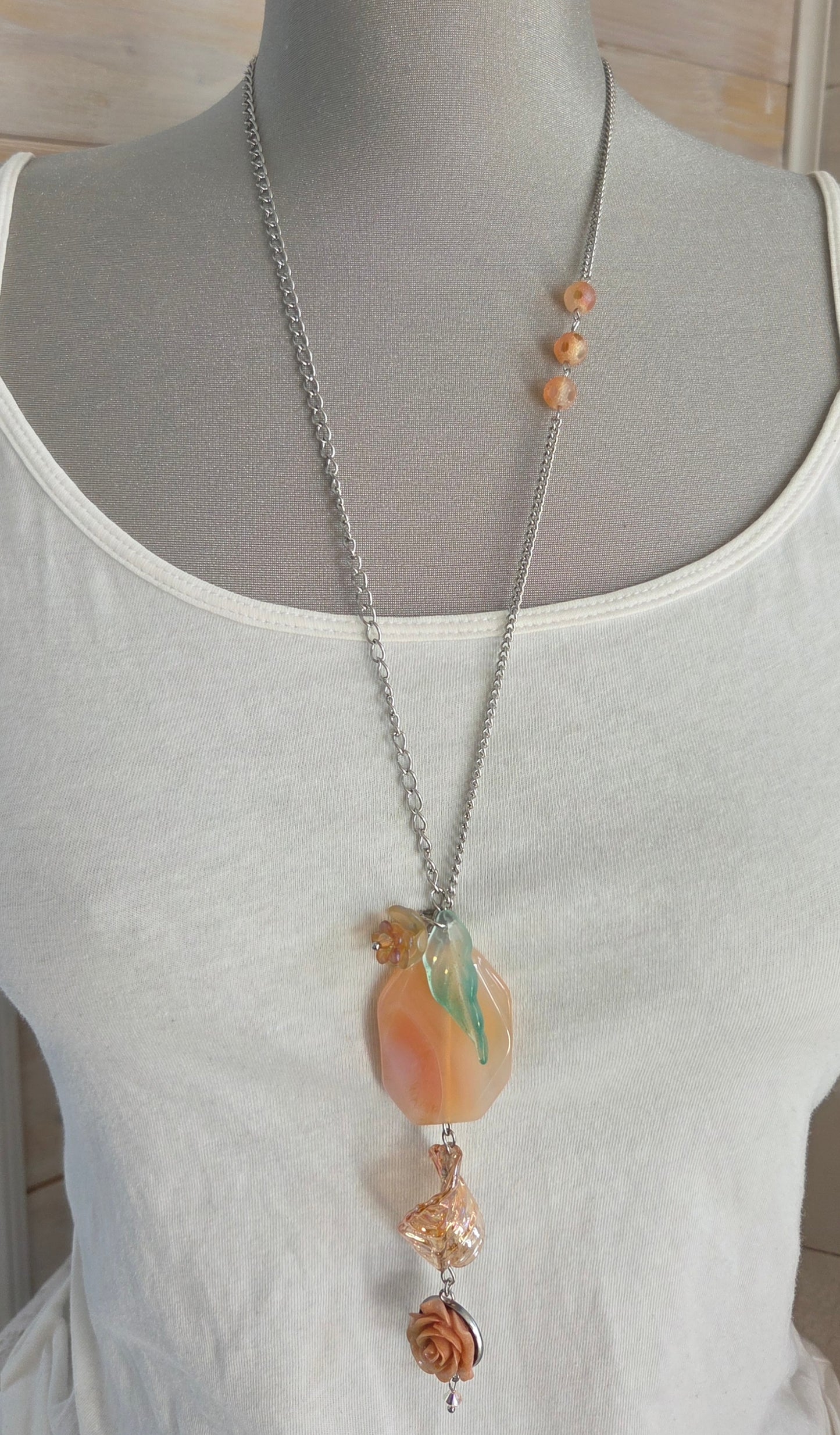 Collier Pénélope abricot