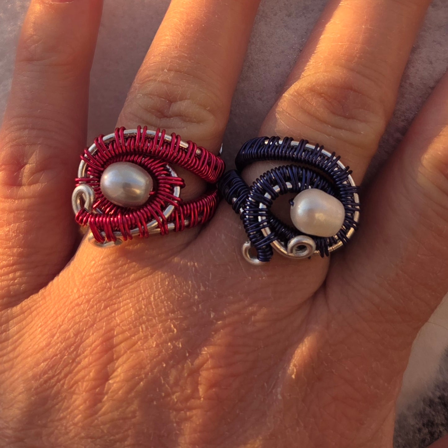 Bague Iris rose gomme balloune