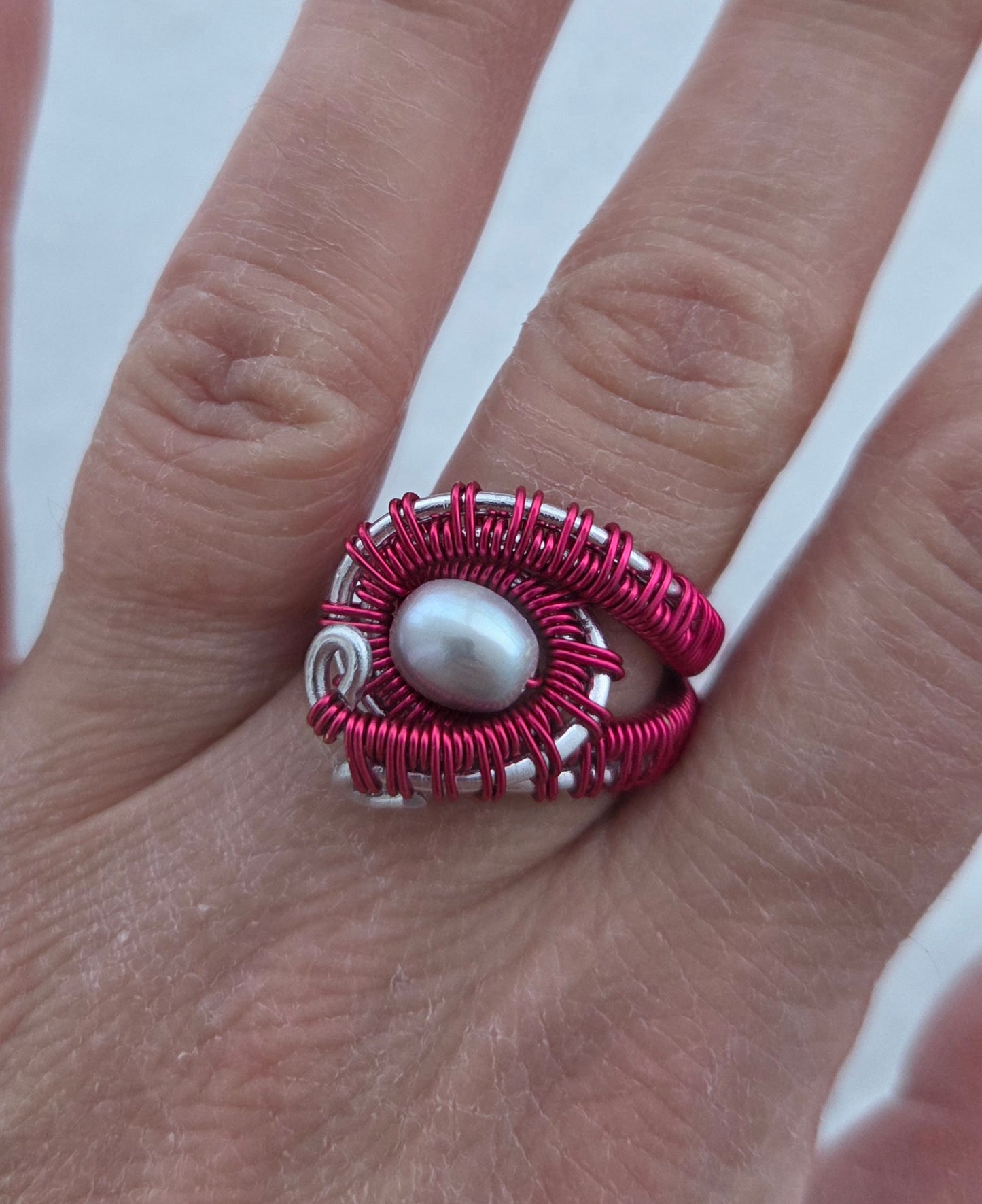 Bague Iris rose gomme balloune