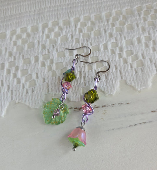 Boucles d'oreilles Rosée