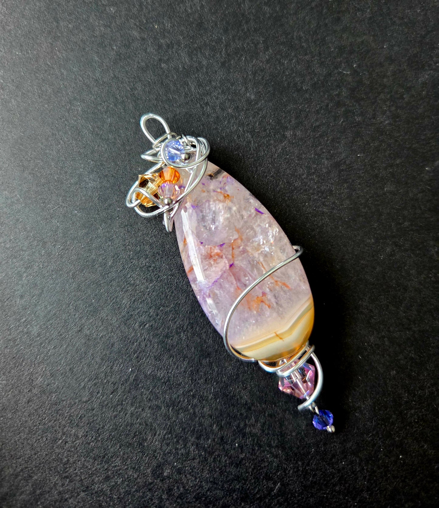 Collier Féerique beige et lilas