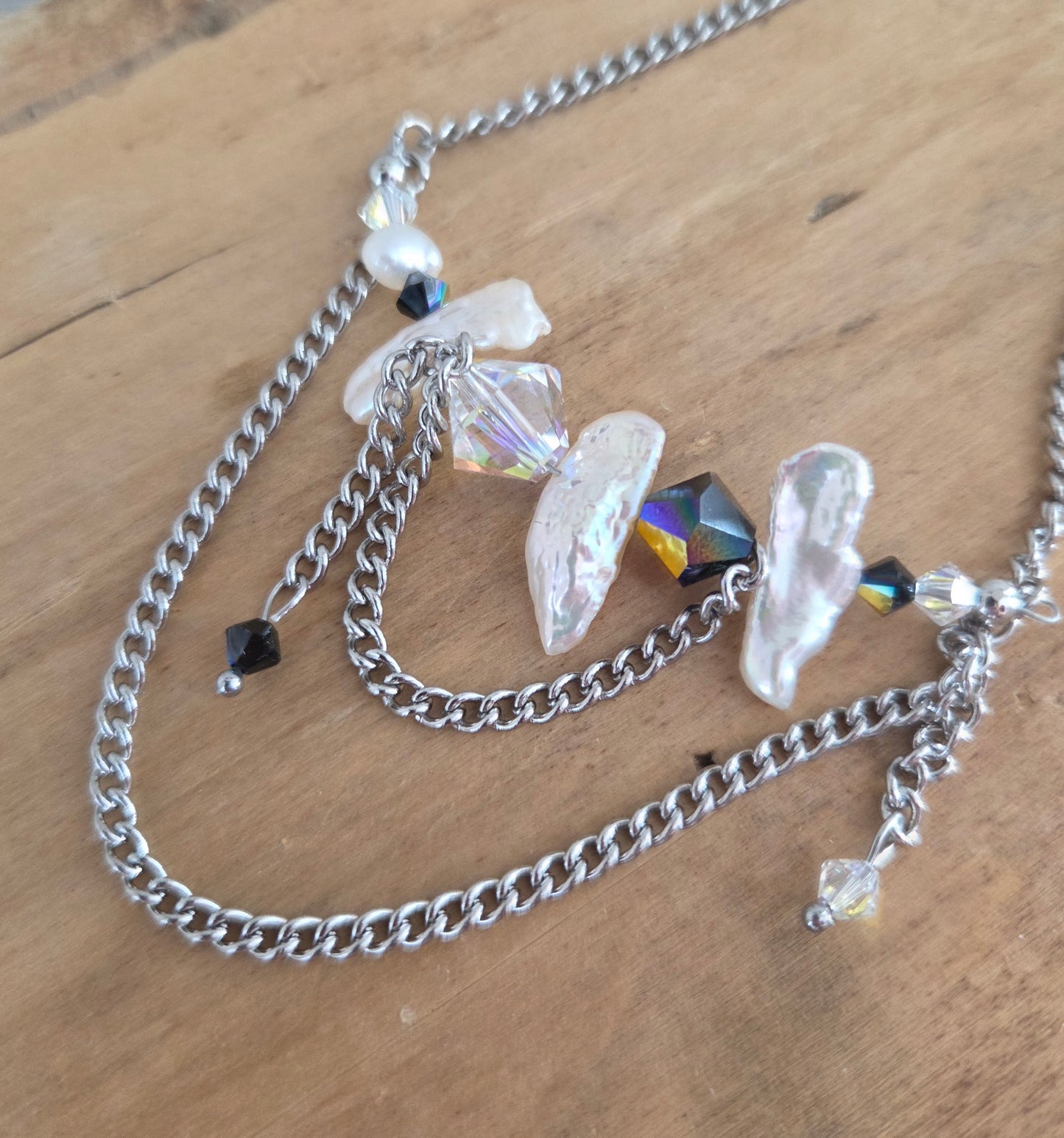 Collier Crystal d'écume avec chaîne
