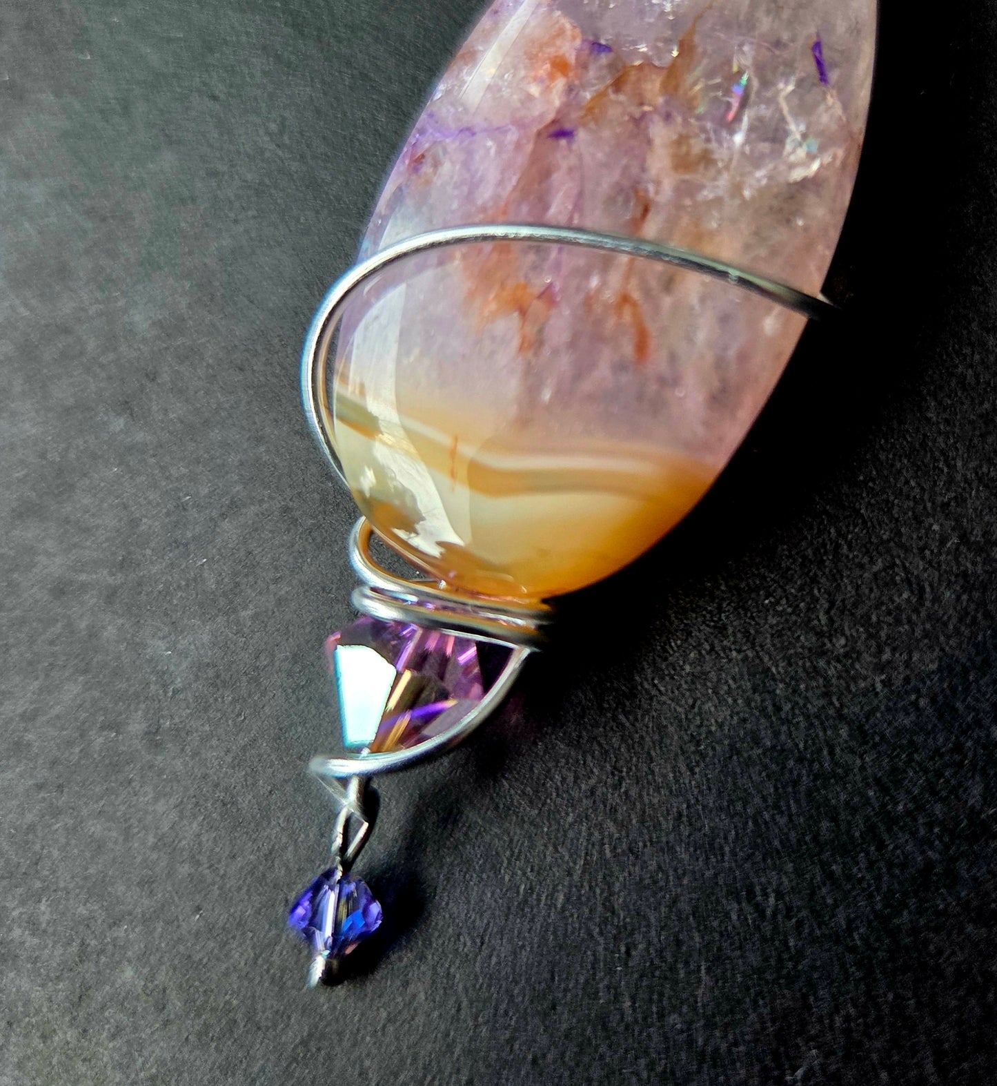 Collier Féerique beige et lilas