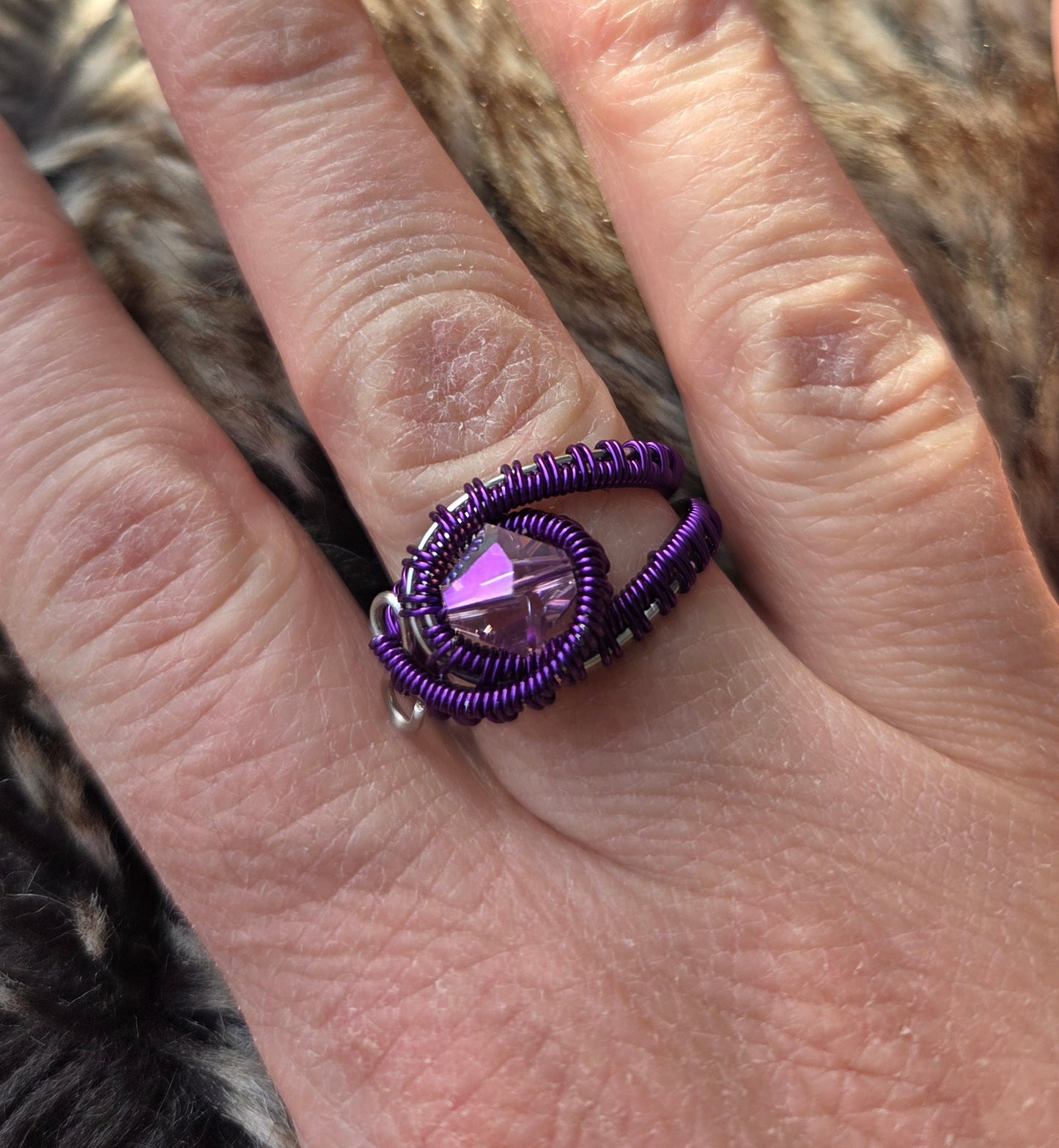 Bague Iris mauve