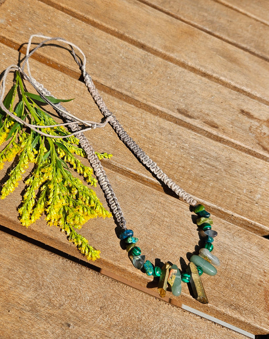 Collier Gitan vert et or