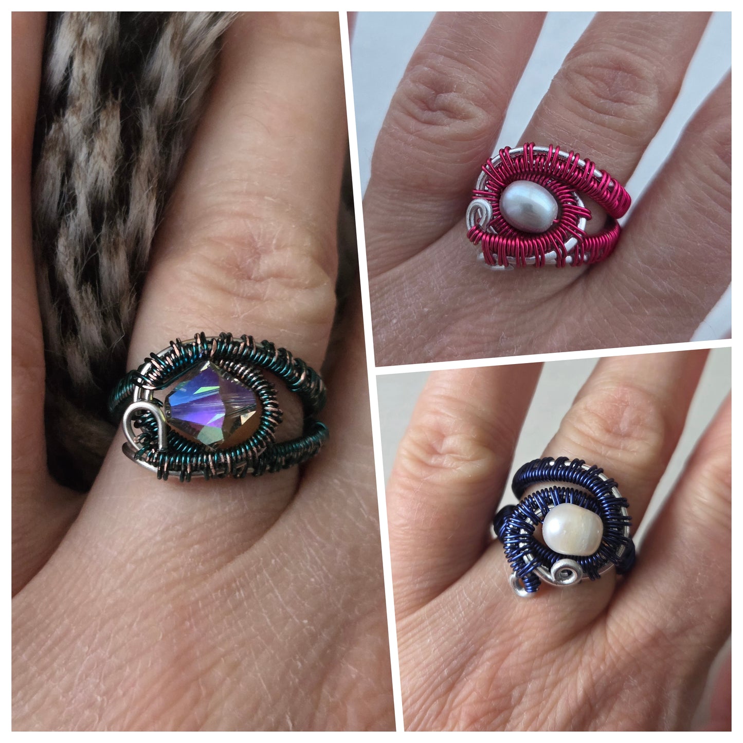 Bague Iris rose gomme balloune