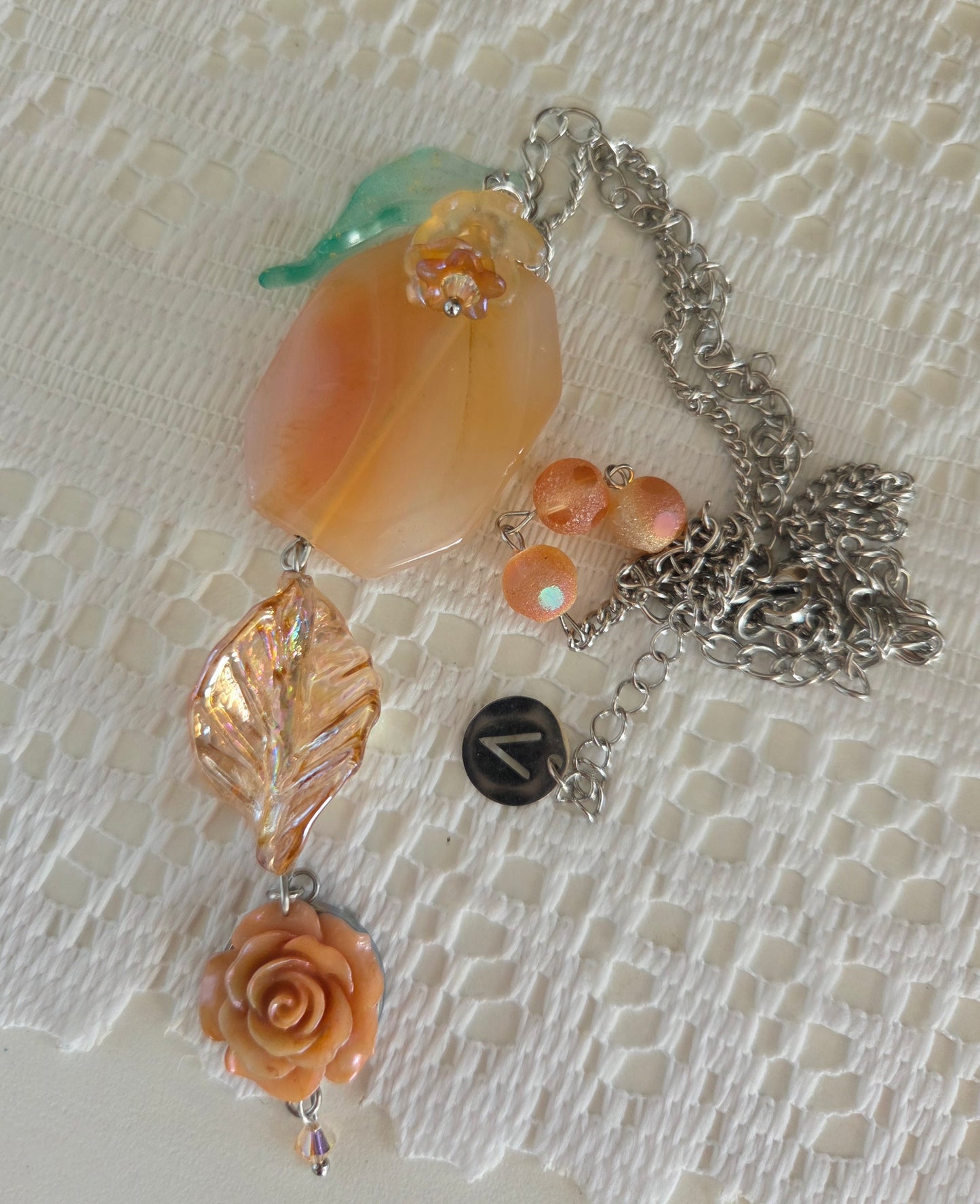 Collier Pénélope abricot
