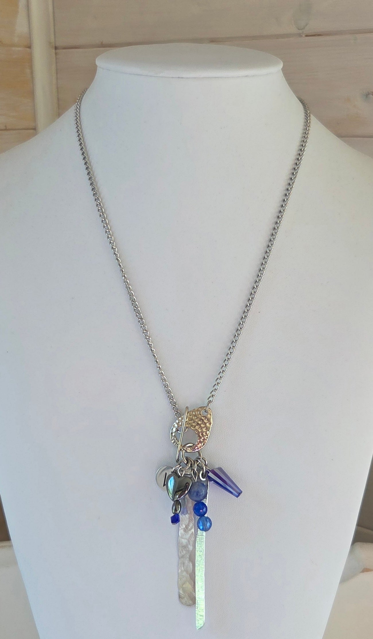 Collier Geo bleu