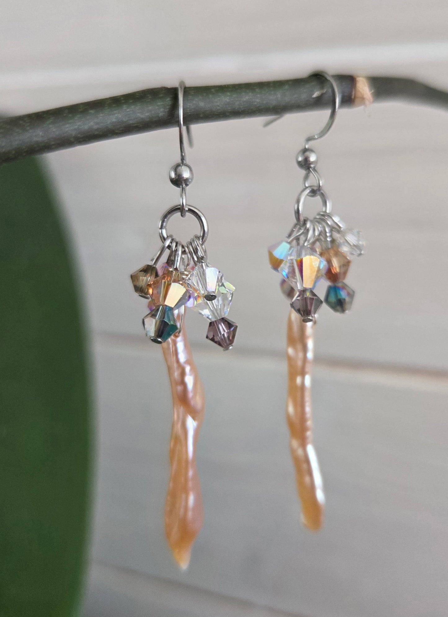 Boucles d'oreilles Crystal d'écume