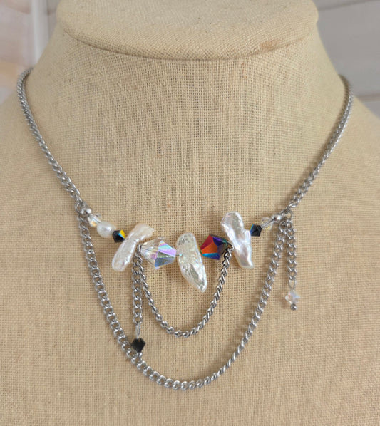 Collier Crystal d'écume avec chaîne