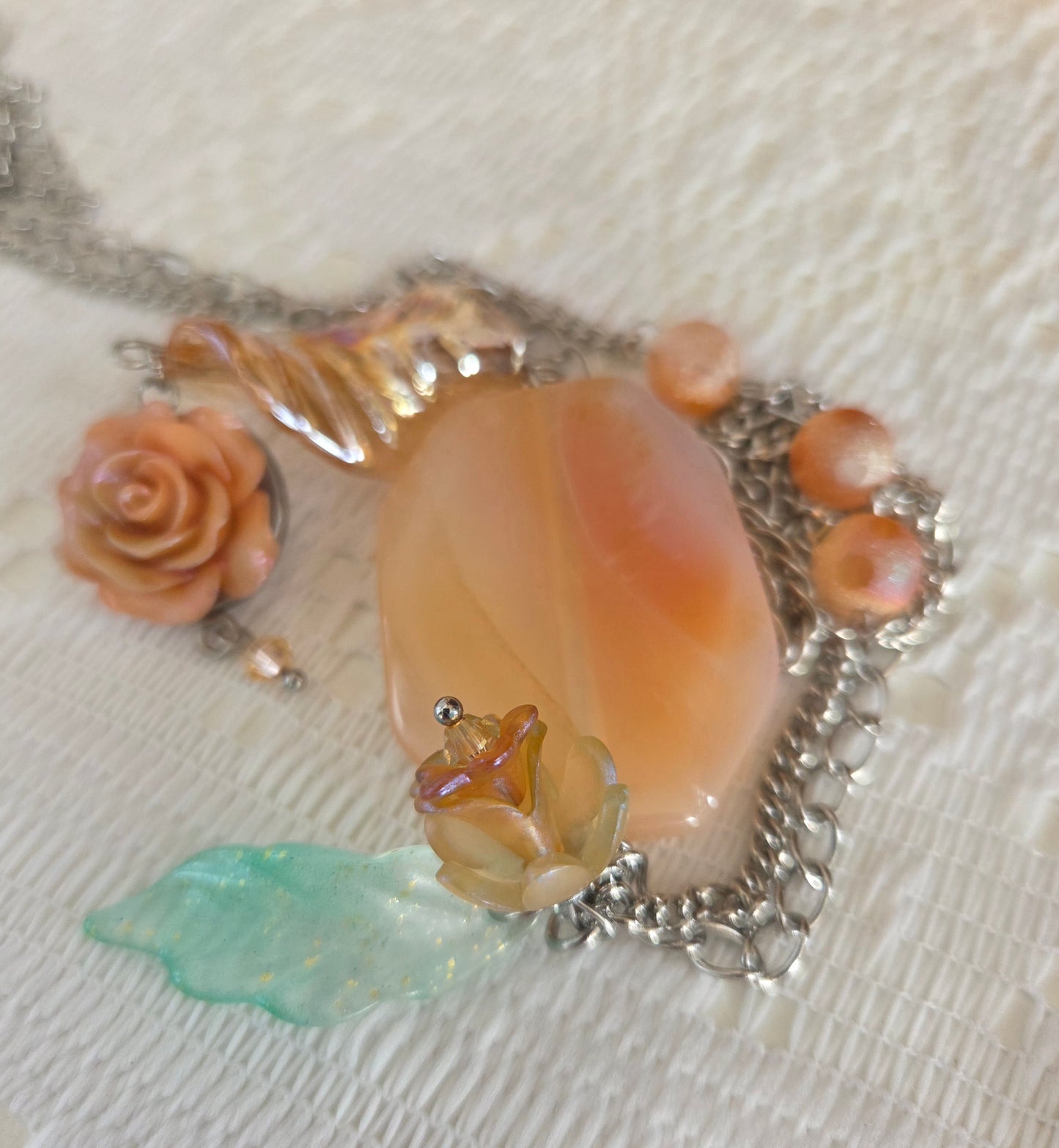 Collier Pénélope abricot