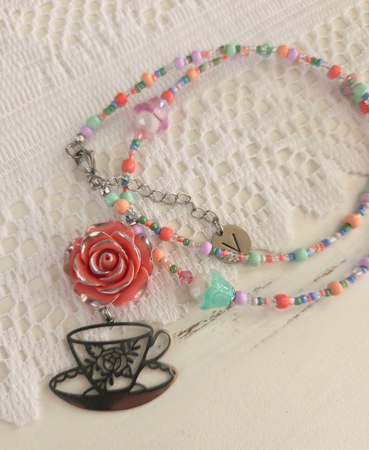 Collier Lady Thé pastel