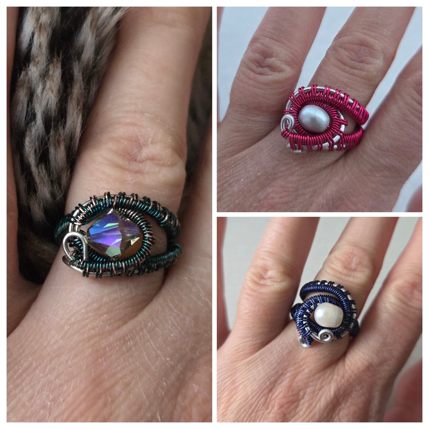 Bague Iris bleu nuit