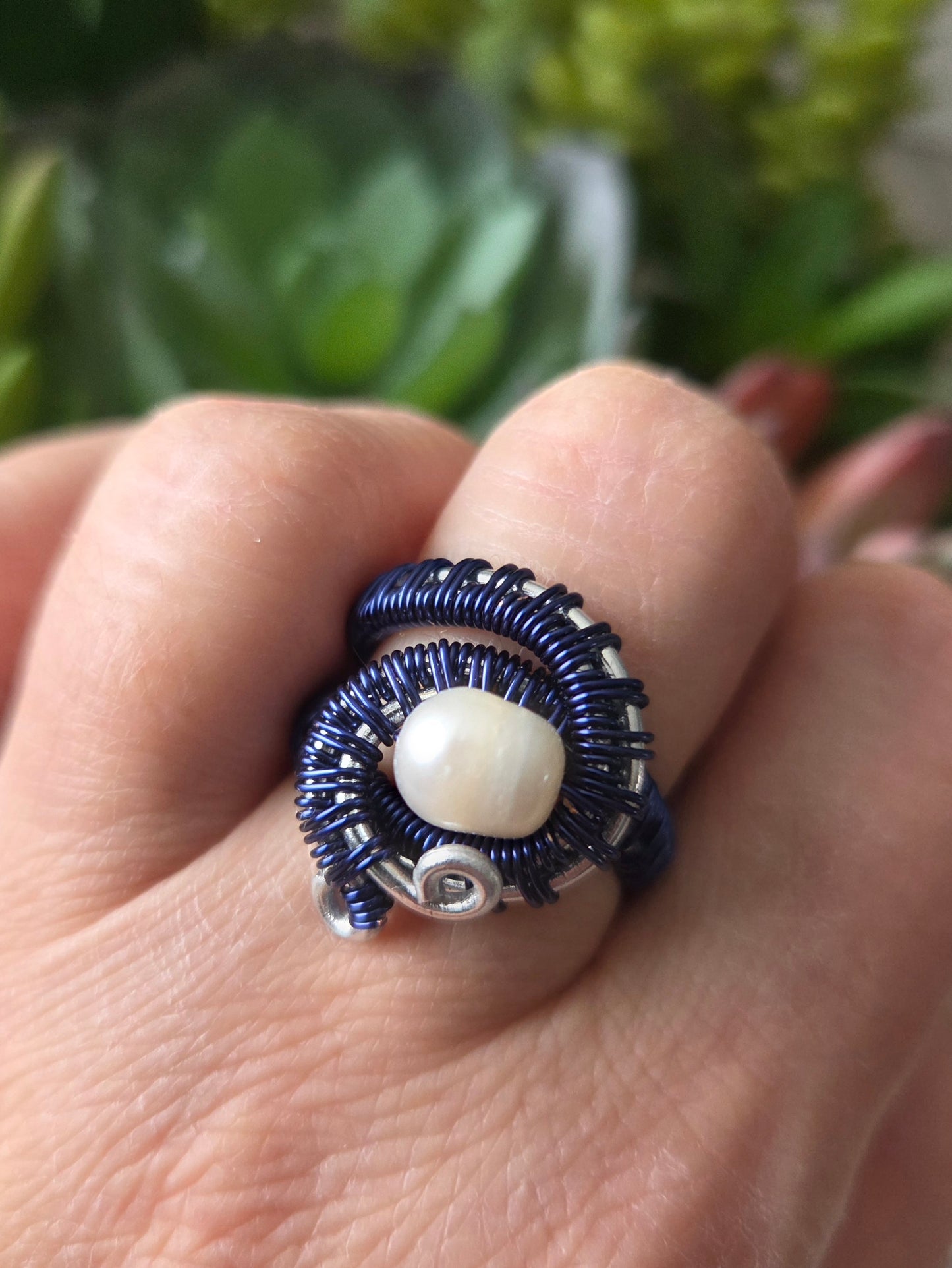 Bague Iris bleu nuit
