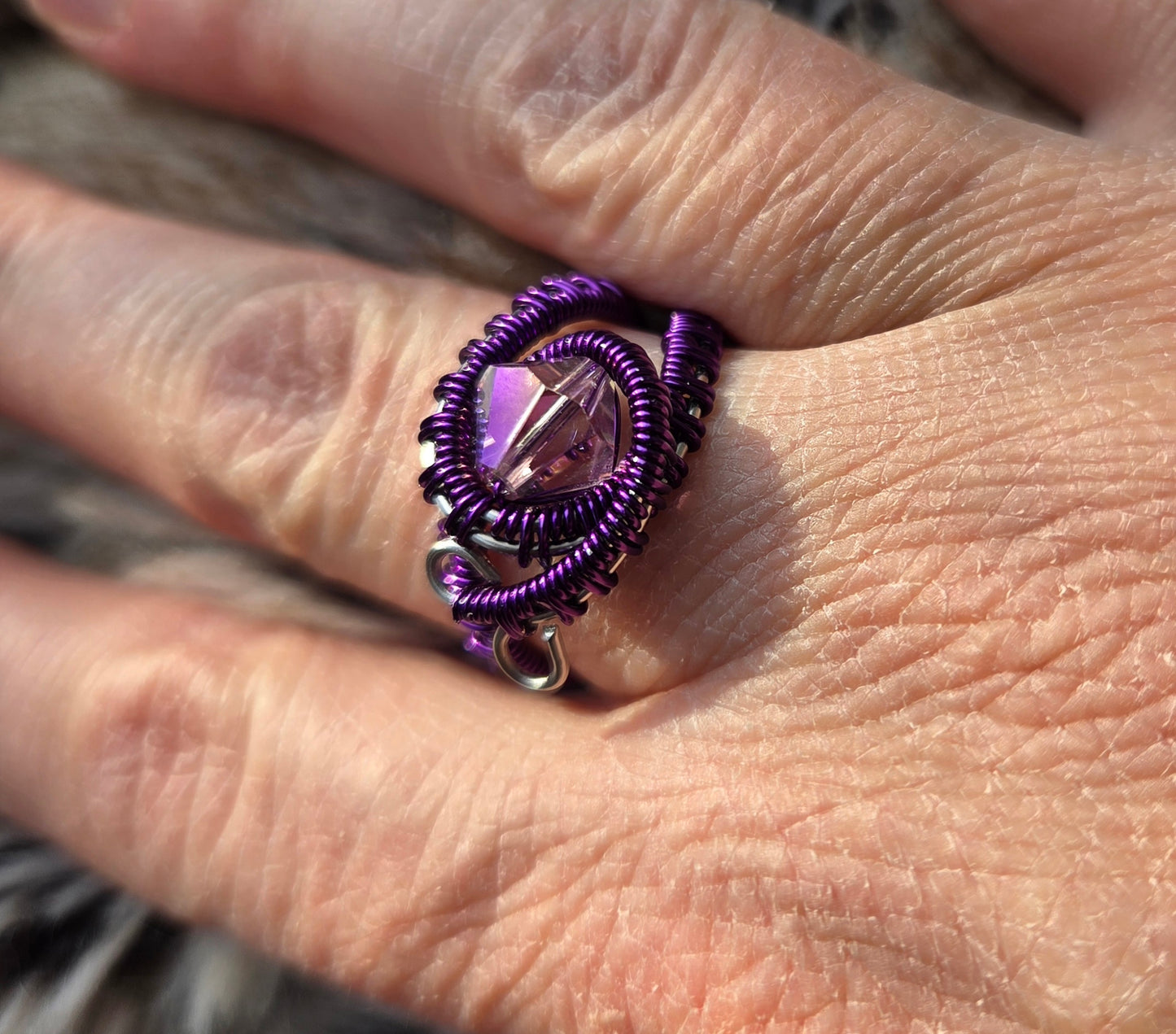Bague Iris mauve