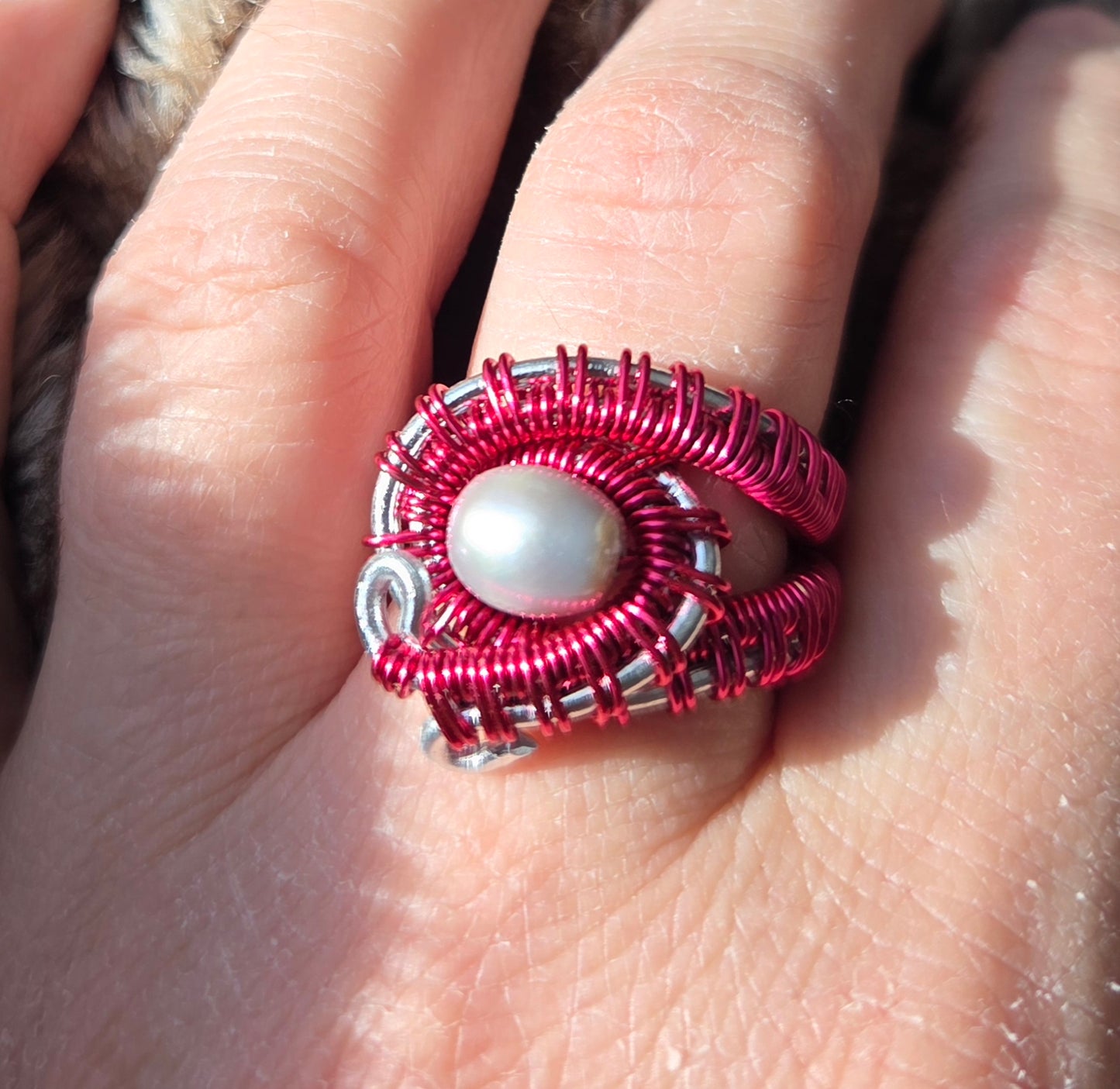 Bague Iris rose gomme balloune