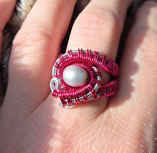 Bague Iris rose gomme balloune
