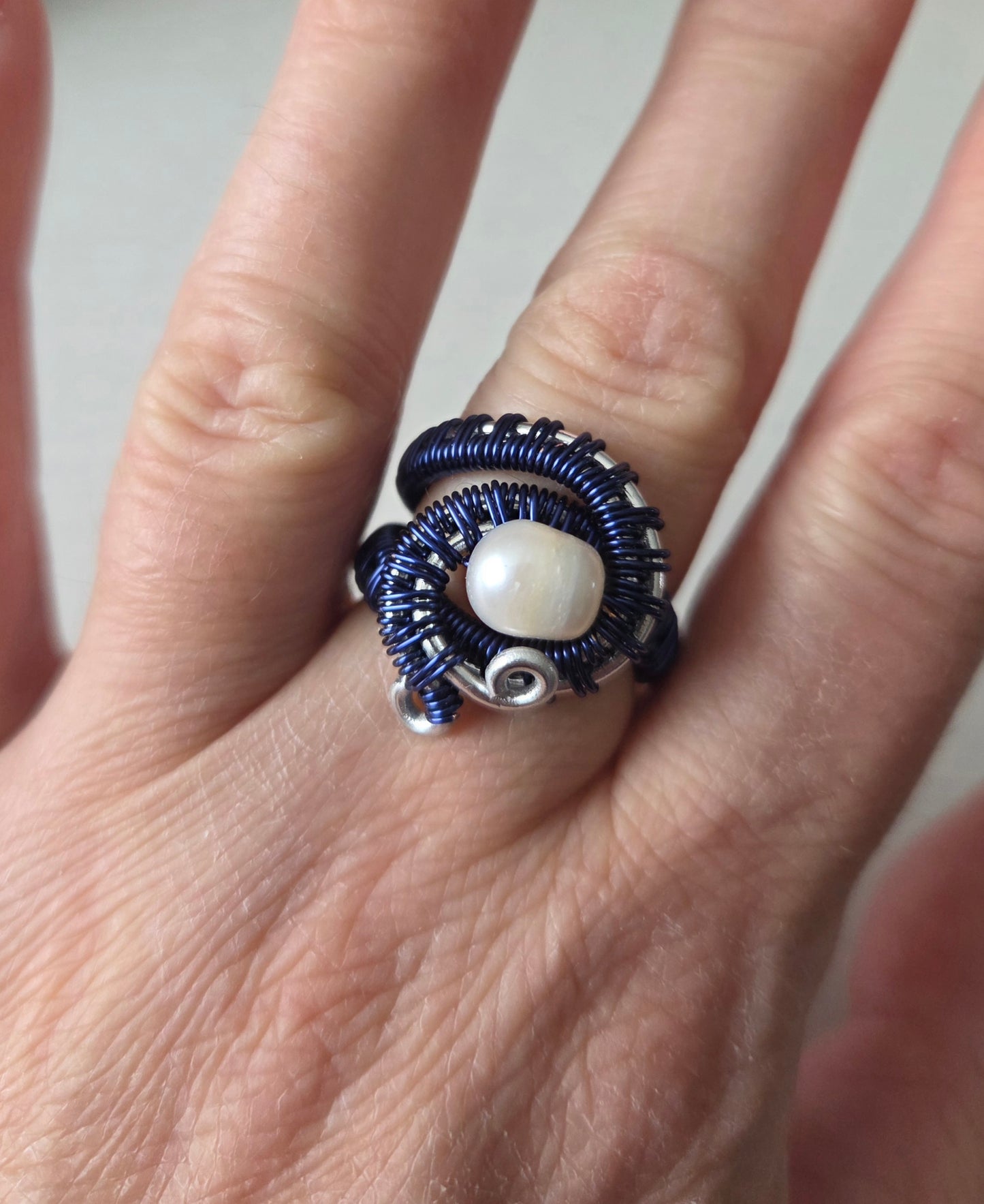 Bague Iris bleu nuit