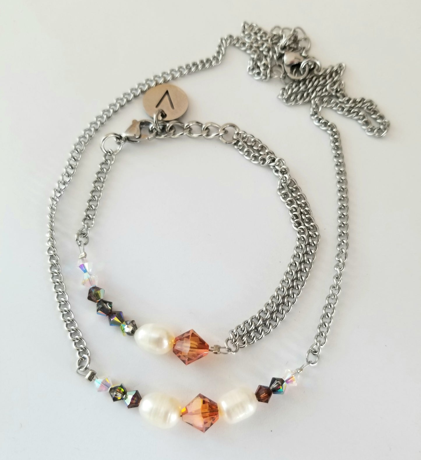 Collier Nymphe personnalisé (2 perles)