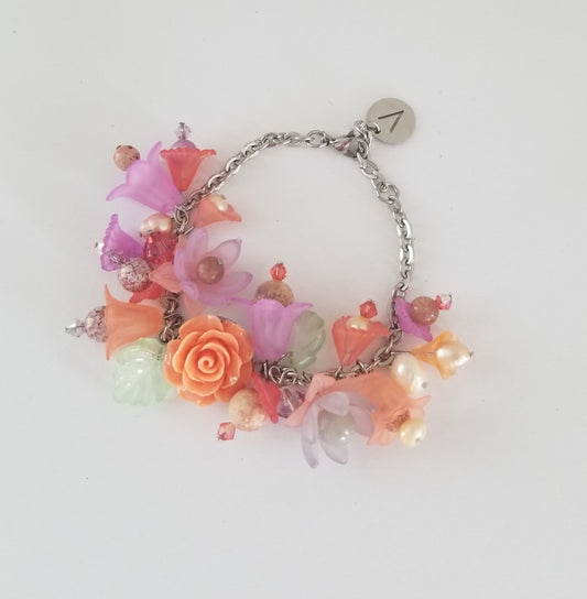 Bracelet Frida lilas et corail