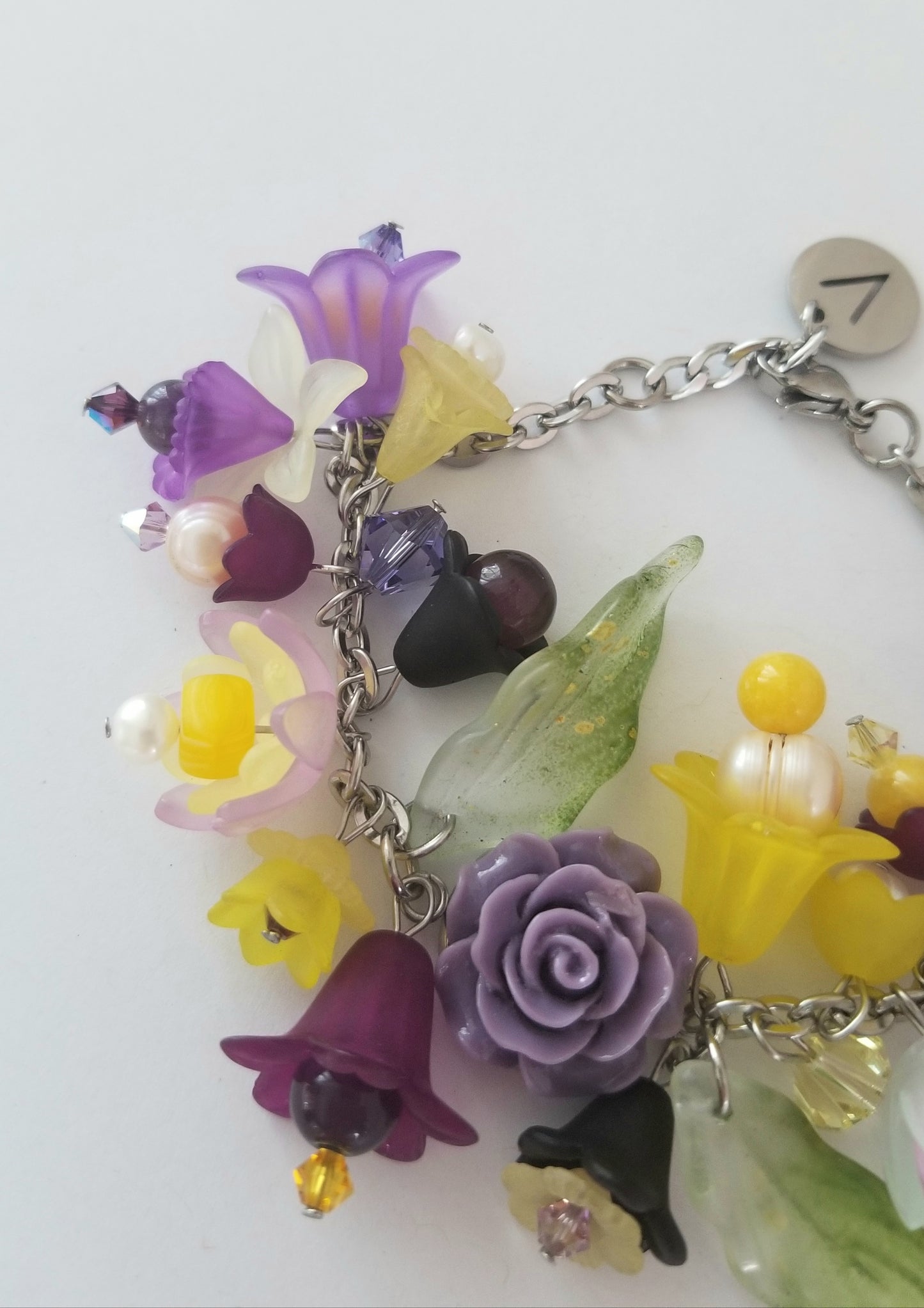 Bracelet Frida violet et jaune