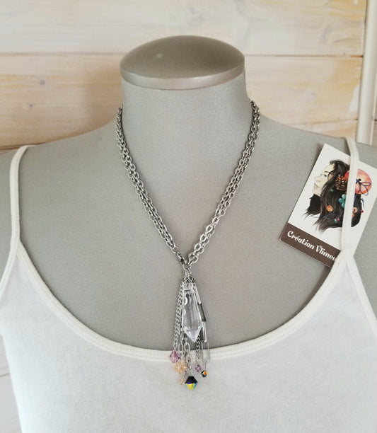 Collier ChicRecyc Cristal allongé