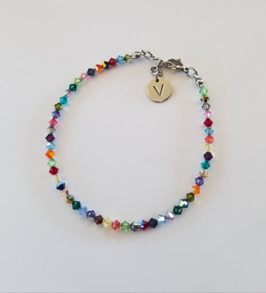 Chaîne de cheville 100% cristaux Swarovski