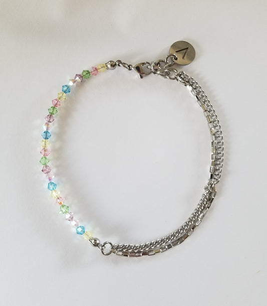 Chaîne de cheville 50% cristaux Swarovski